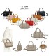 T11844 - Bolso rectangular casi redondo con decoración de bolitas
