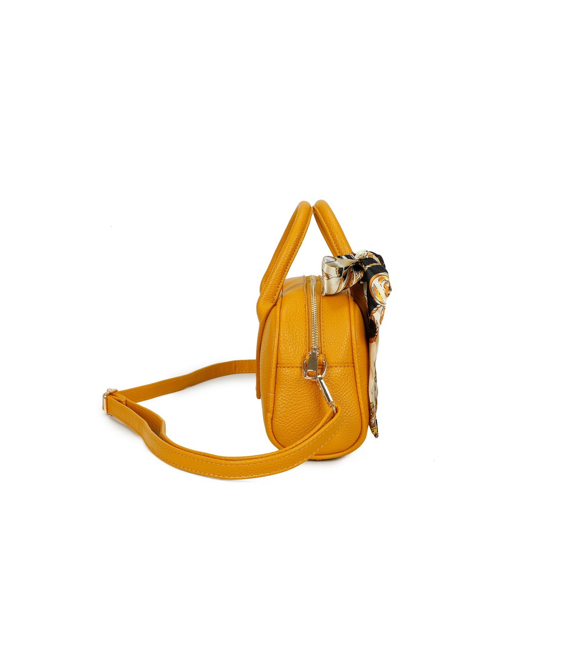 T11864 - Bolso de forma trapezoidal con pañuelo y bandolera para colgar