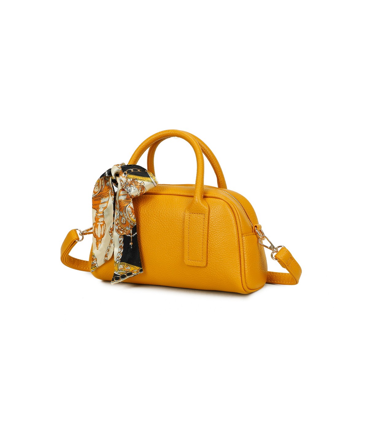 T11864 - Bolso de forma trapezoidal con pañuelo y bandolera para colgar