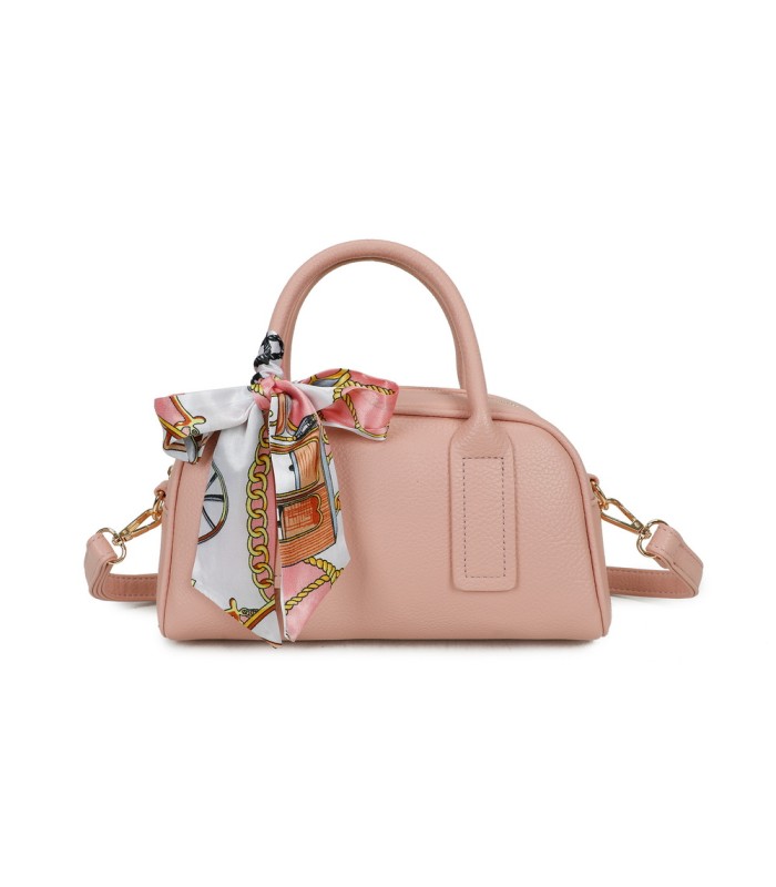 T11864 - Bolso de forma trapezoidal con pañuelo y bandolera para colgar