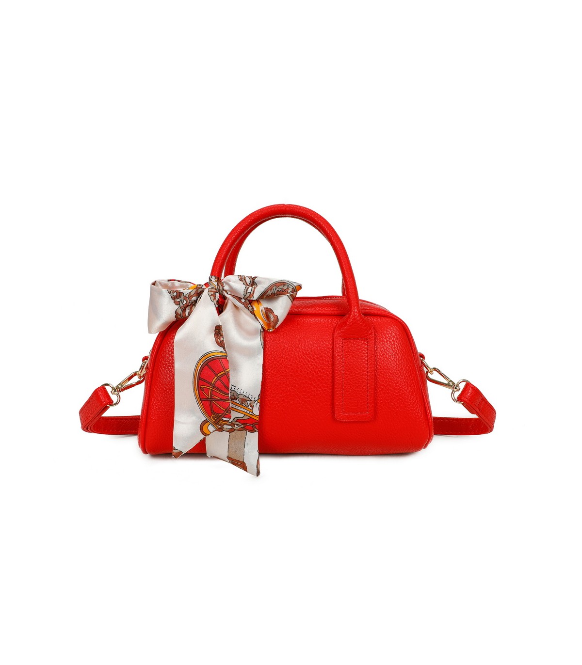 T11864 - Bolso de forma trapezoidal con pañuelo y bandolera para colgar