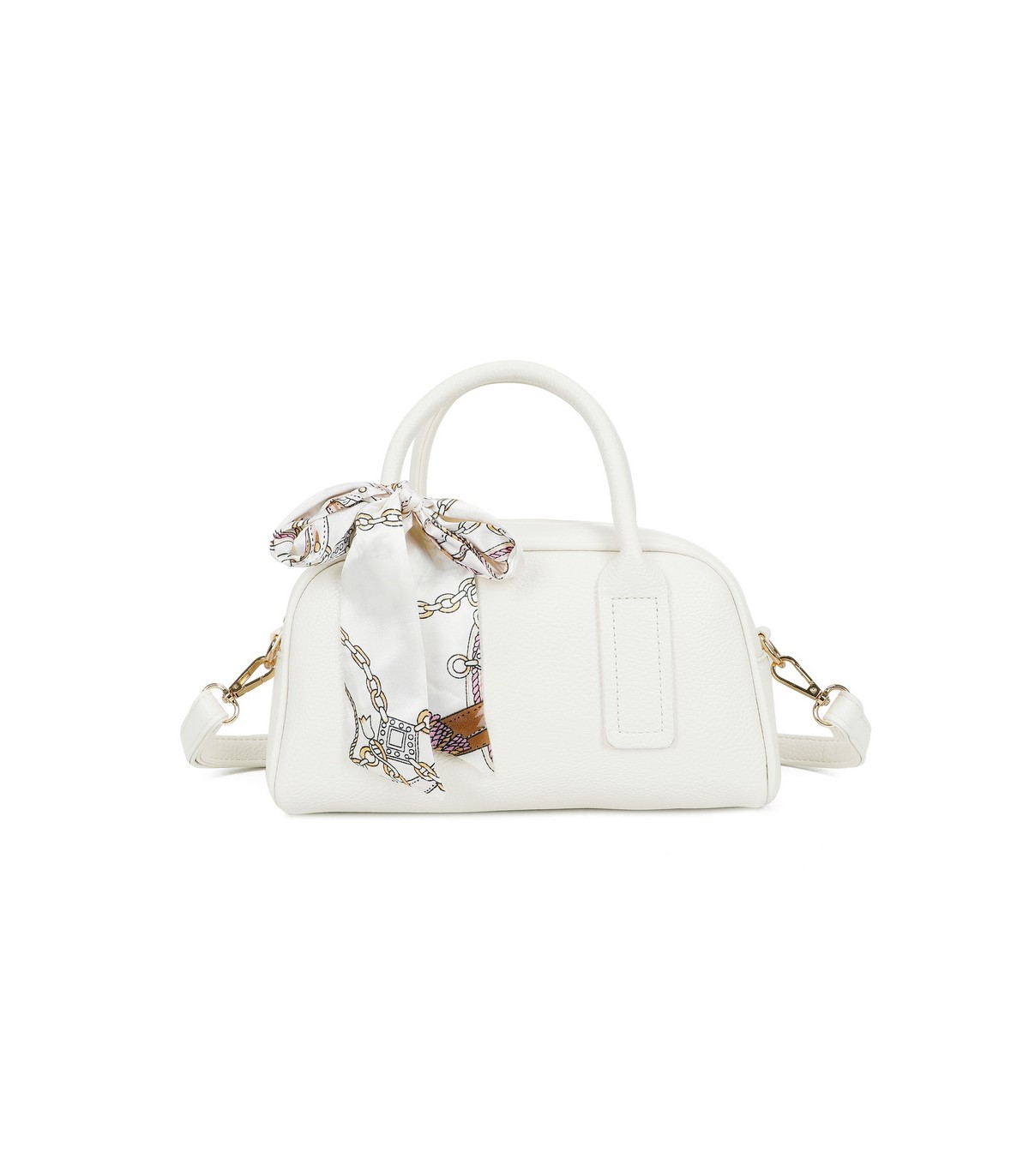 T11864 - Bolso de forma trapezoidal con pañuelo y bandolera para colgar