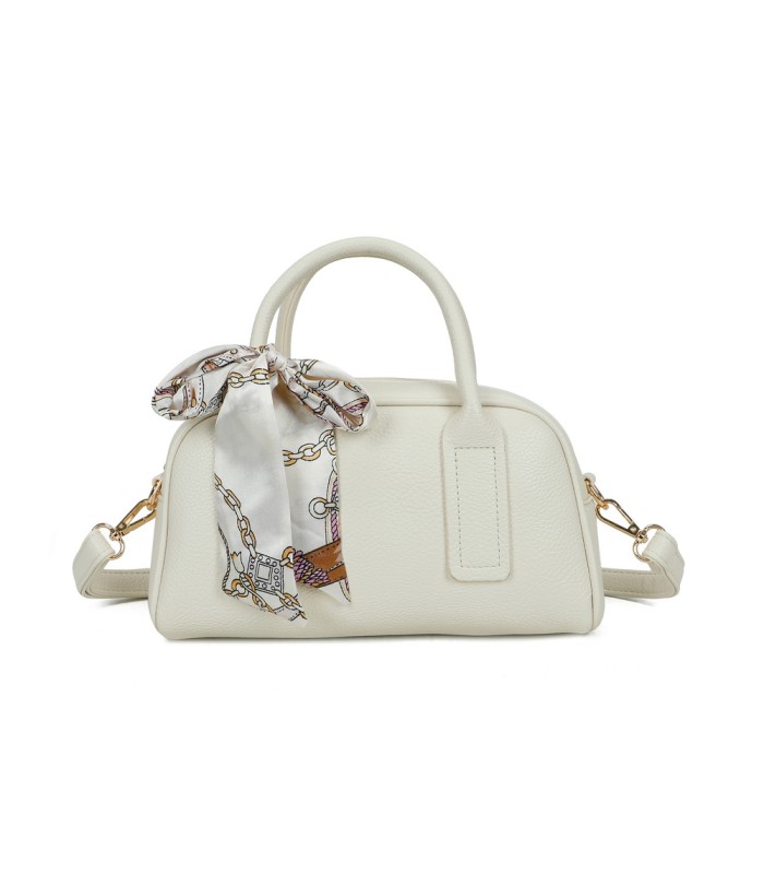 T11864 - Bolso de forma trapezoidal con pañuelo y bandolera para colgar