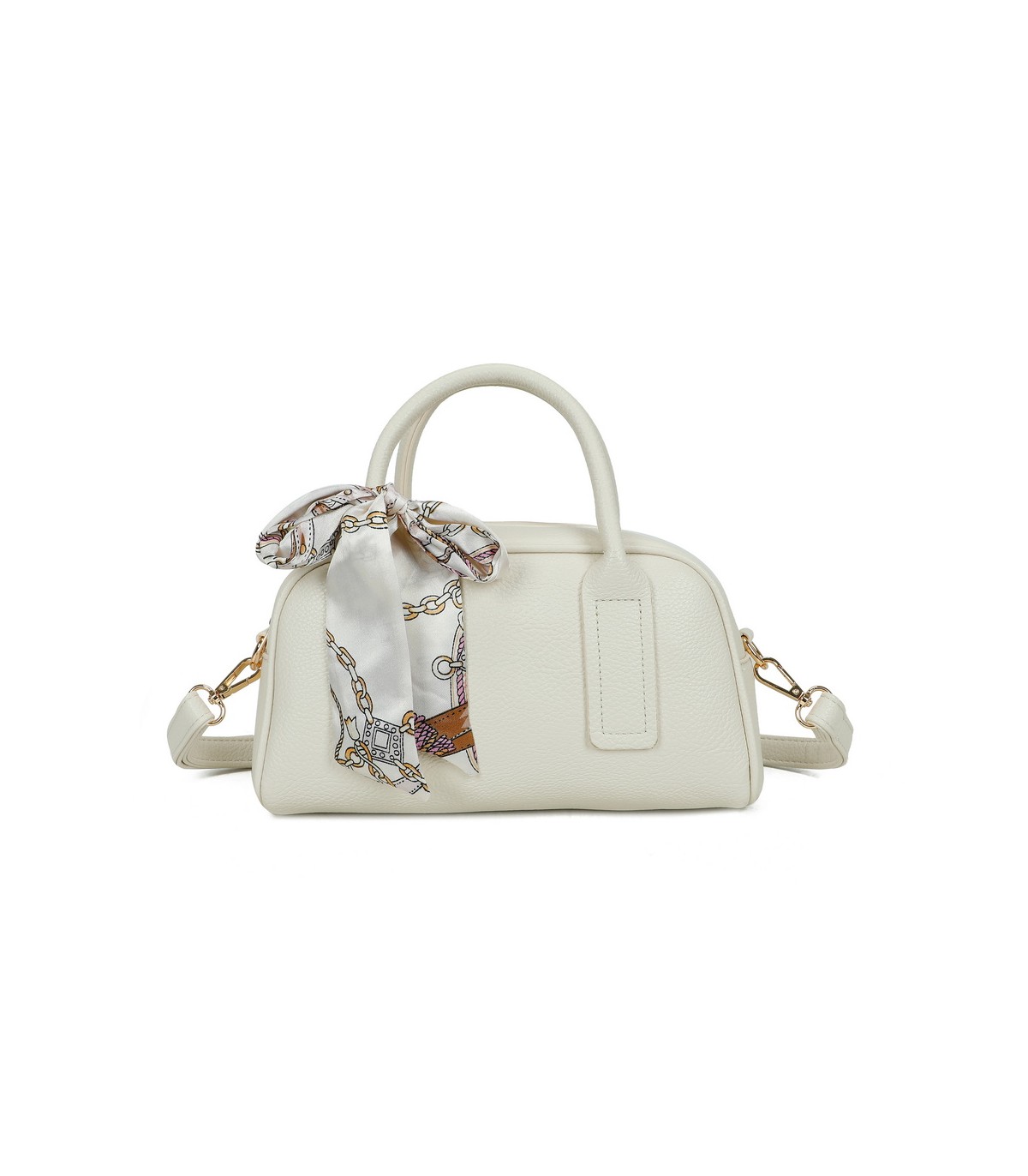 T11864 - Bolso de forma trapezoidal con pañuelo y bandolera para colgar