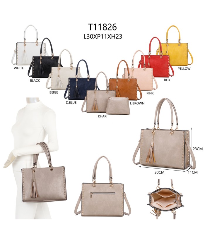 T11826 - Bolso bandolera con borla decorativa