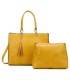 T11827 - Bolso con neceser rectangular y decoraciones de tachuelas