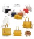 T11827 - Bolso con neceser rectangular y decoraciones de tachuelas
