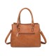 T11839 - Bolso texturizado con grandes asas y bandolera múltiples colores
