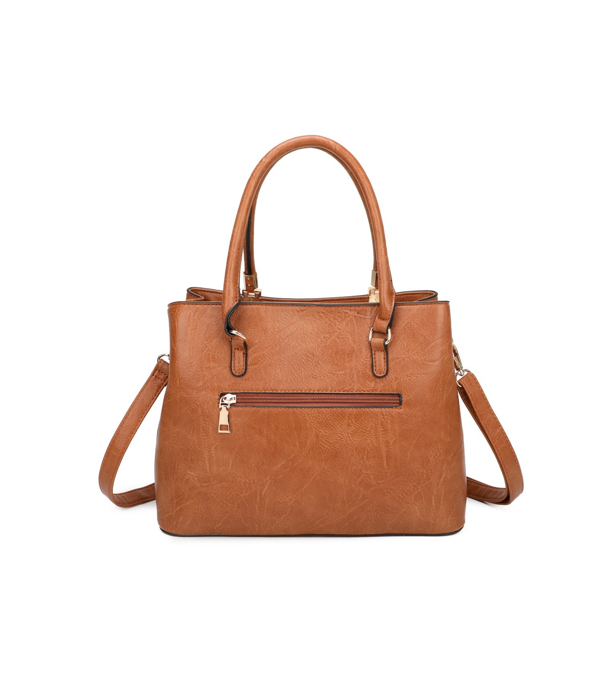 T11839 - Bolso texturizado con grandes asas y bandolera múltiples colores