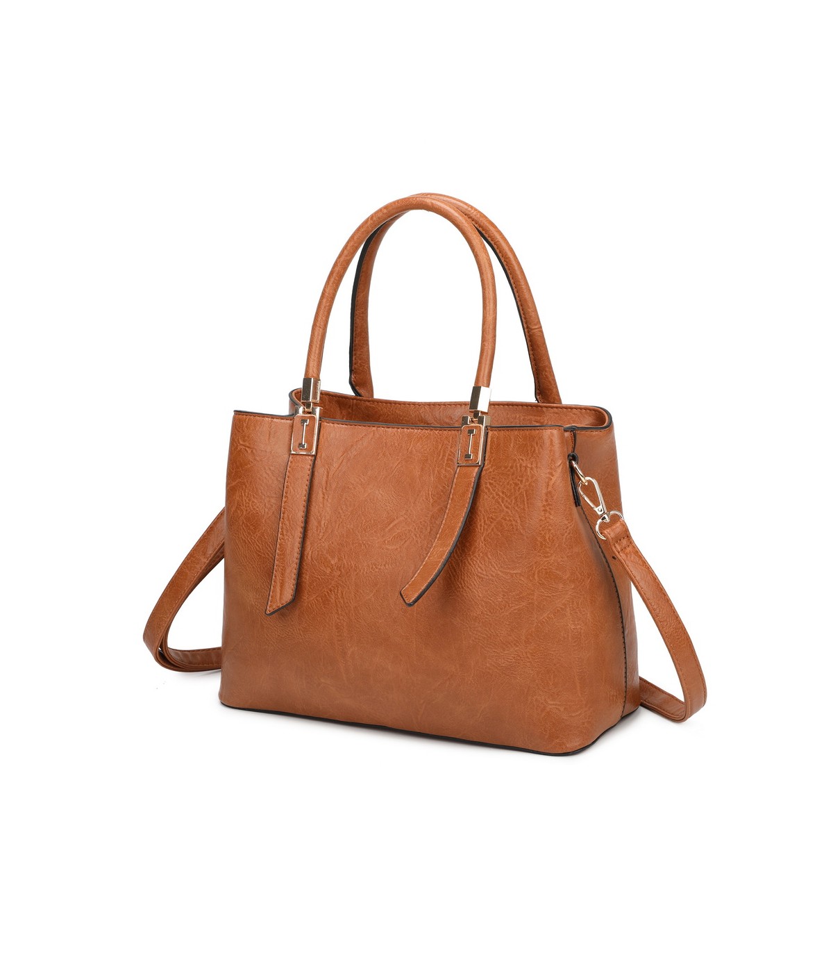 T11839 - Bolso texturizado con grandes asas y bandolera múltiples colores