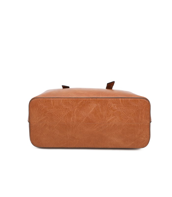 T11839 - Bolso texturizado con grandes asas y bandolera múltiples colores