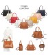 T11839 - Bolso texturizado con grandes asas y bandolera múltiples colores