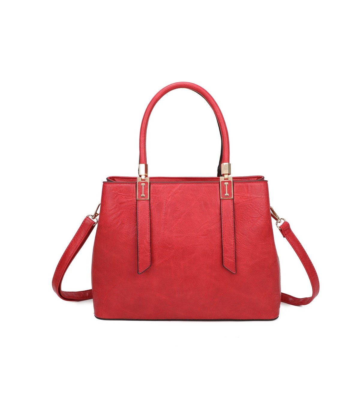 T11839 - Bolso texturizado con grandes asas y bandolera múltiples colores