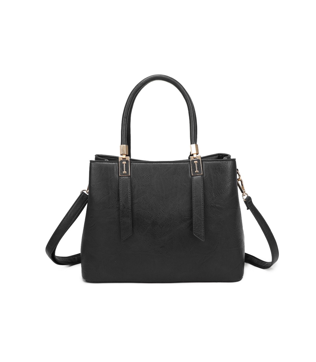 T11839 - Bolso texturizado con grandes asas y bandolera múltiples colores
