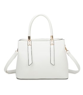 T11839 - Bolso texturizado con grandes asas y bandolera múltiples colores