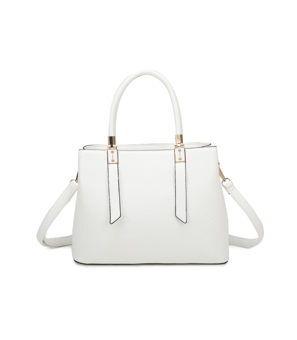 T11839 - Bolso texturizado con grandes asas y bandolera múltiples colores