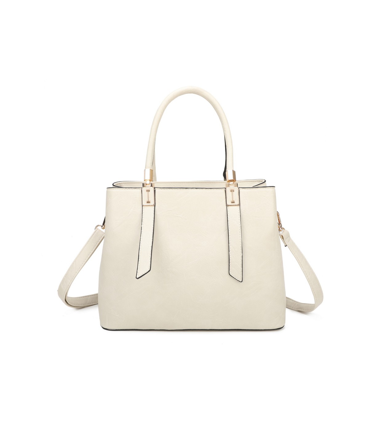 T11839 - Bolso texturizado con grandes asas y bandolera múltiples colores