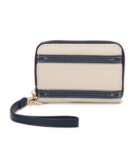 YWD002 - Cartera monedero de tela con banda de color