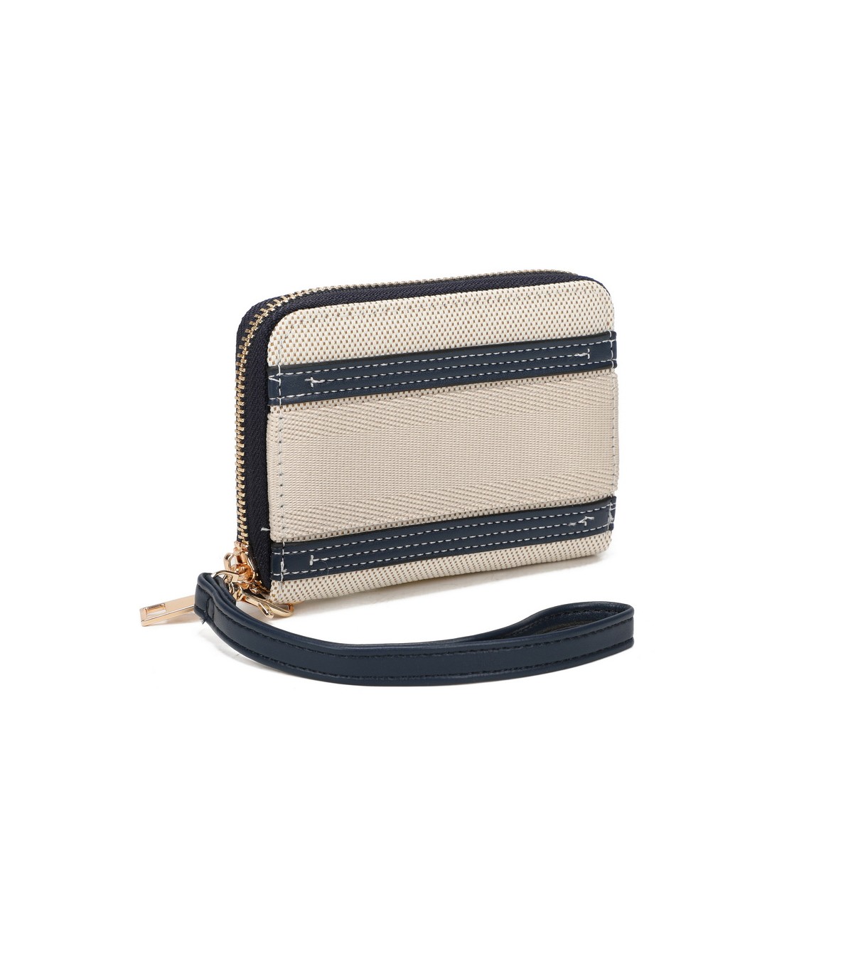 YWD002 - Cartera monedero de tela con banda de color