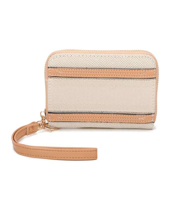 YWD002 - Cartera monedero de tela con banda de color