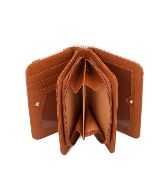 YWD004 - Cartera que se abre en abanico con varias ventanas para documentos y monedero