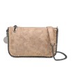 T11824 - Bolso de metalizado para fiesta con bandolera de cadena