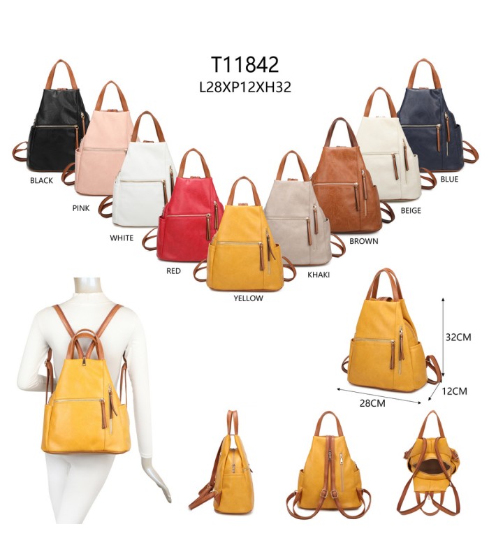 T11842 - Mochila con bolsillo frontal y antirrobo
