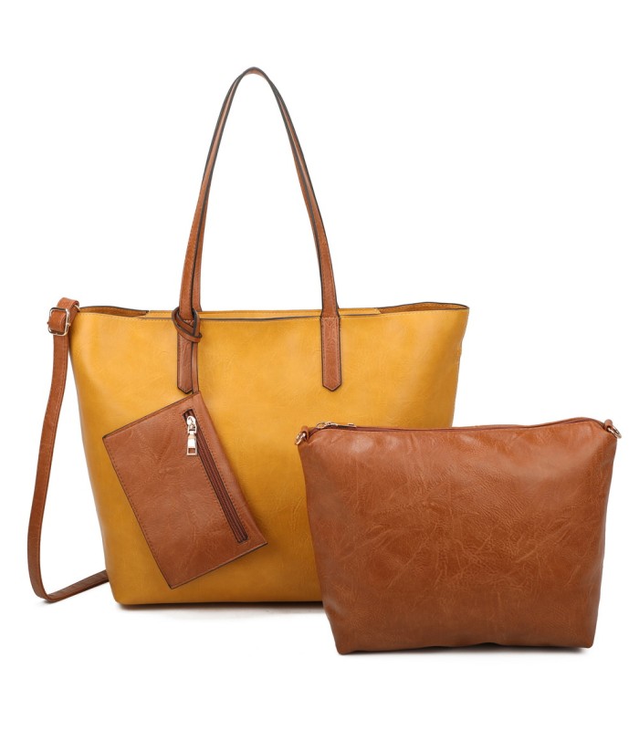 T11846 - Bolso con neceser y monedero asa amplia para llevar al hombro