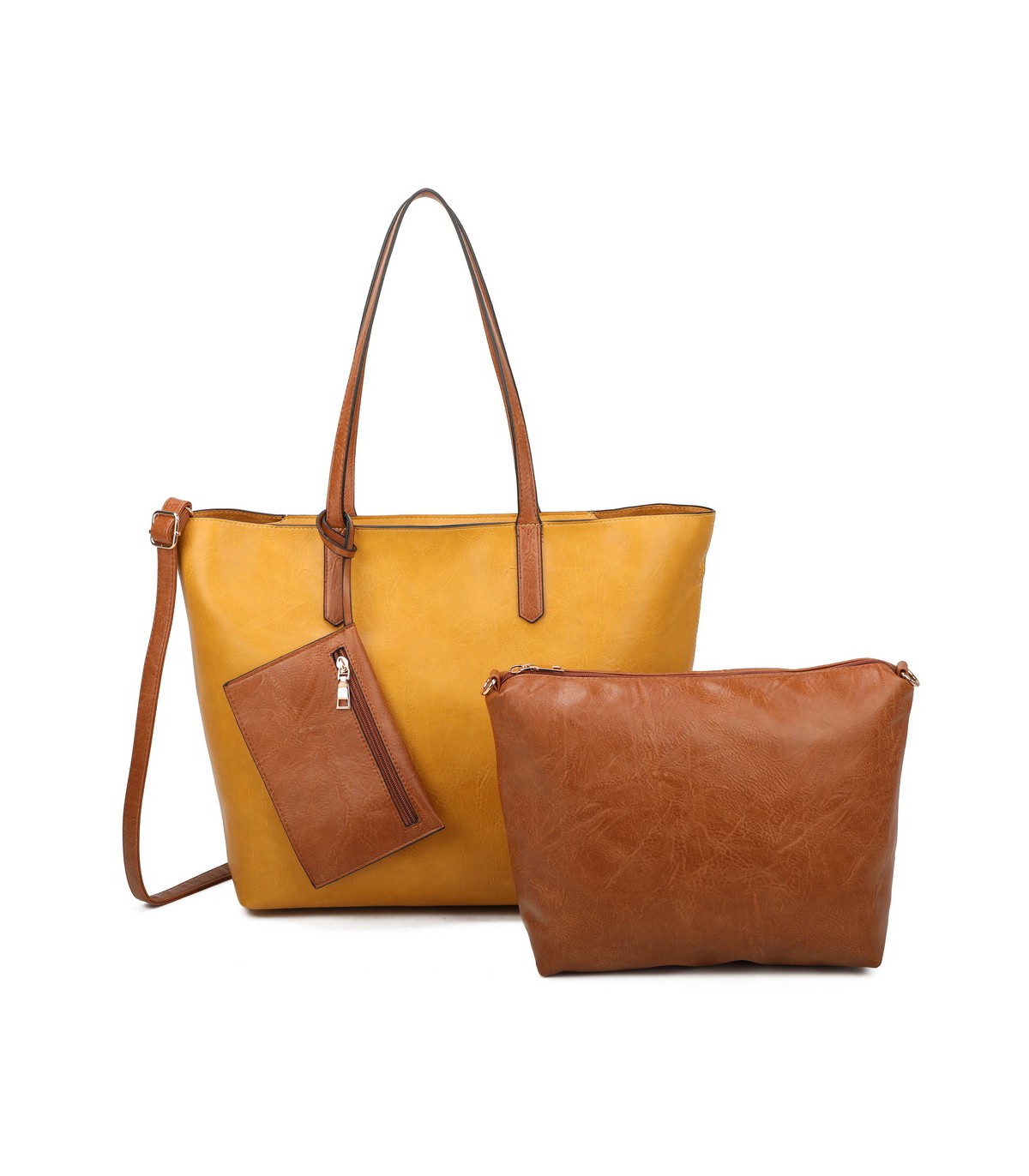 T11846 - Bolso con neceser y monedero asa amplia para llevar al hombro