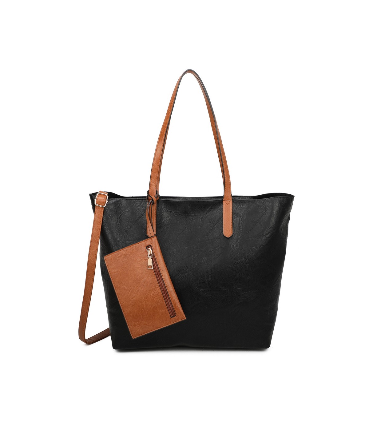 T11846 - Bolso con neceser y monedero asa amplia para llevar al hombro