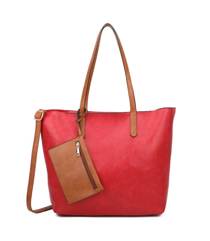 T11846 - Bolso con neceser y monedero asa amplia para llevar al hombro