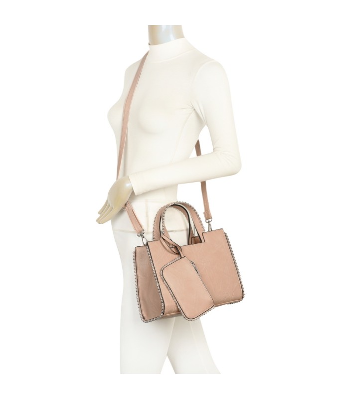 T11847 - Bolso con monedero externo y amplio espacio