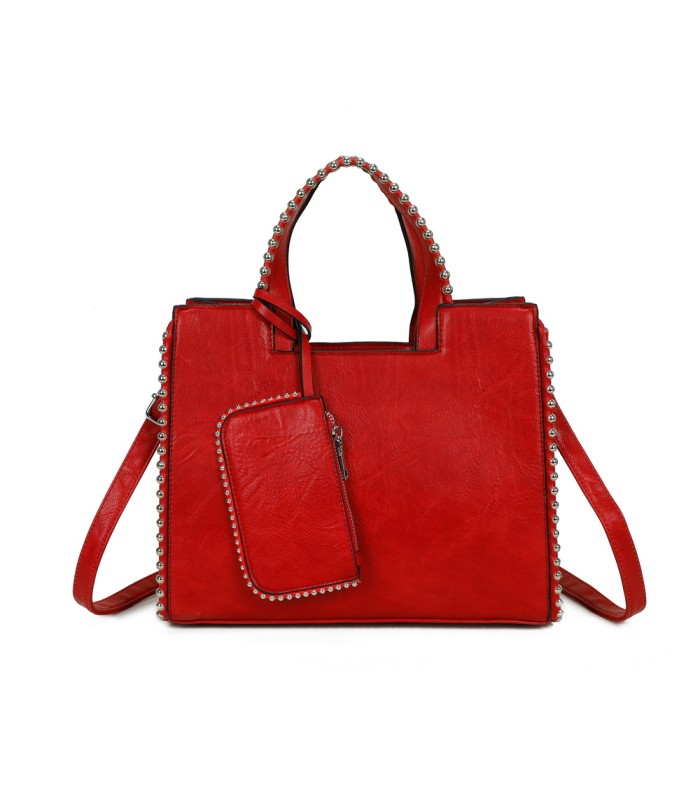 T11848 - Bolso bandolera con bolsillo exterior trasero y monedero a juego