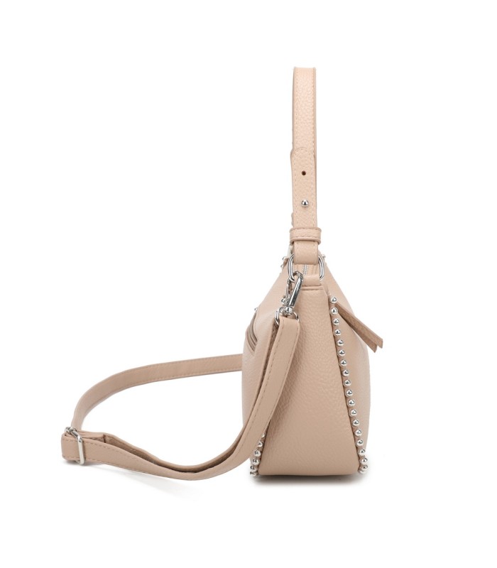 T11861 - Bolso bandolera con asa para llevarlo en la mano decoraciones de cuentas