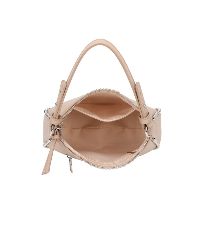 T11861 - Bolso bandolera con asa para llevarlo en la mano decoraciones de cuentas