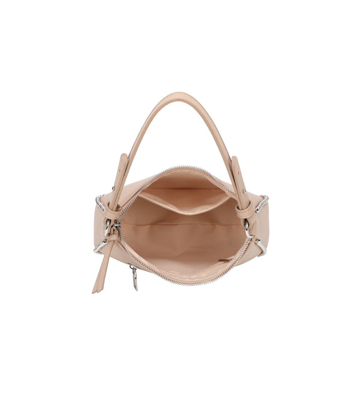T11861 - Bolso bandolera con asa para llevarlo en la mano decoraciones de cuentas