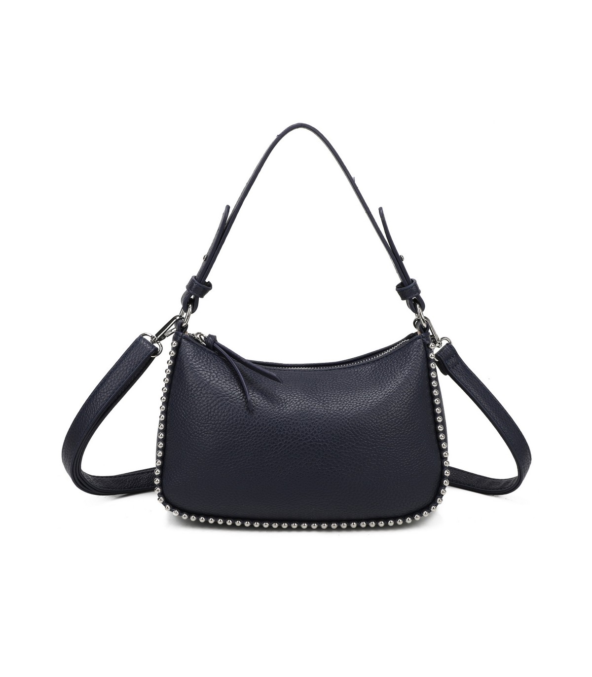 T11861 - Bolso bandolera con asa para llevarlo en la mano decoraciones de cuentas