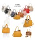 T11862 - Bolso con bandolera y pañuelo de decoración con bolsillo trasero exterior