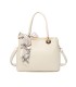 T11862 - Bolso con bandolera y pañuelo de decoración con bolsillo trasero exterior