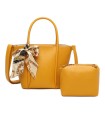 T11863 - Bolso con pañuelo y neceser compartimento amplio con bandolerea