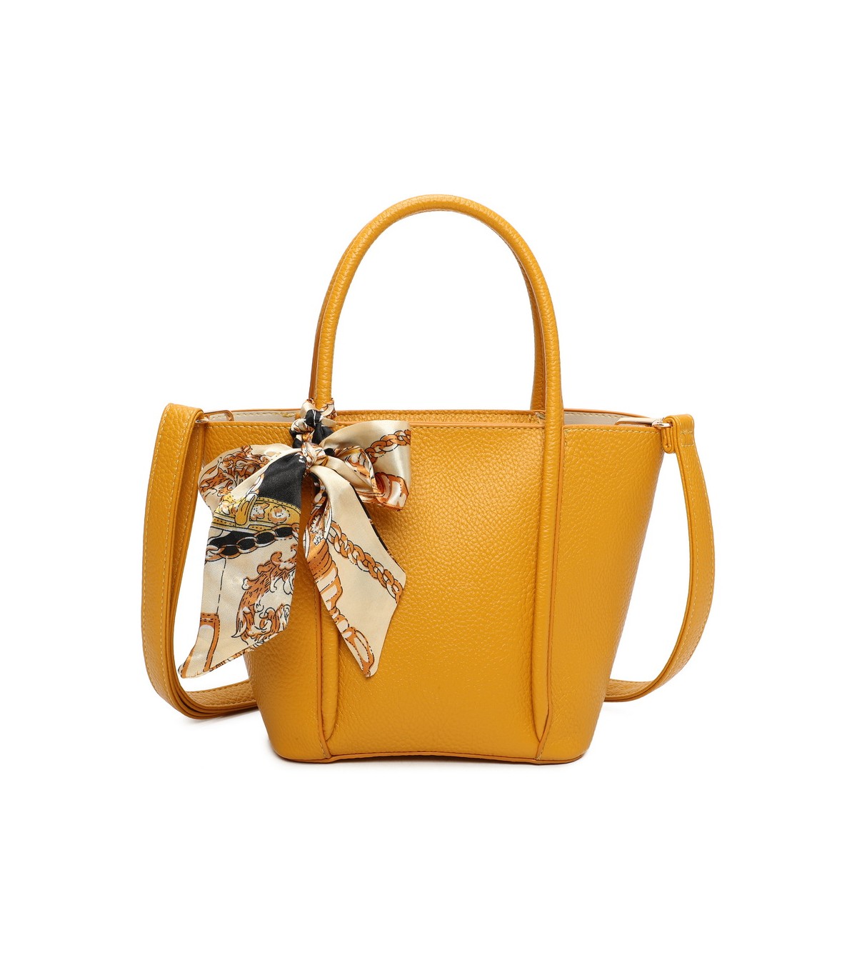 T11863 - Bolso con pañuelo y neceser compartimento amplio con bandolerea