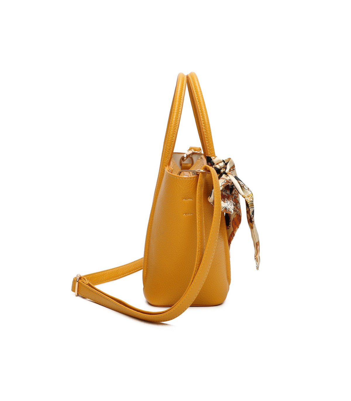 T11863 - Bolso con pañuelo y neceser compartimento amplio con bandolerea