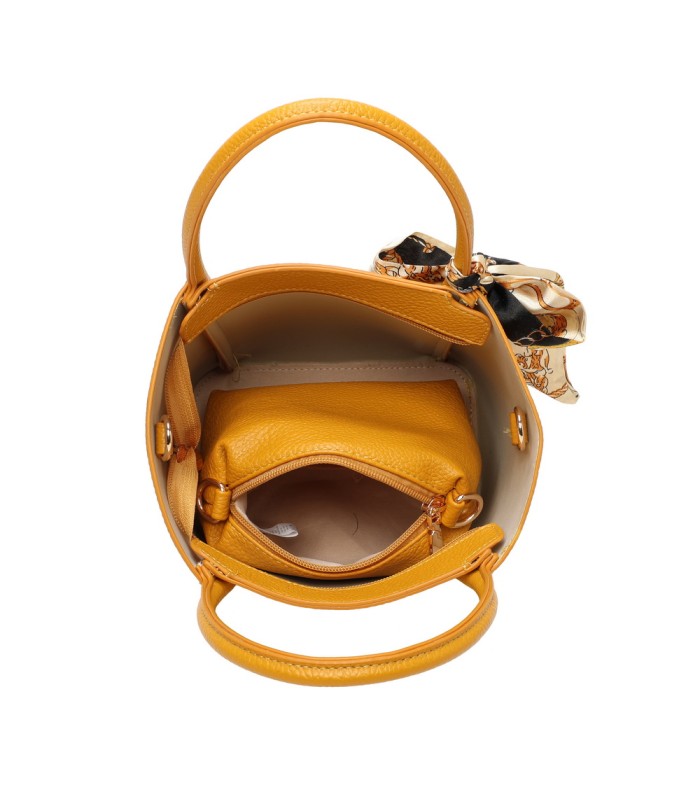 T11863 - Bolso con pañuelo y neceser compartimento amplio con bandolerea