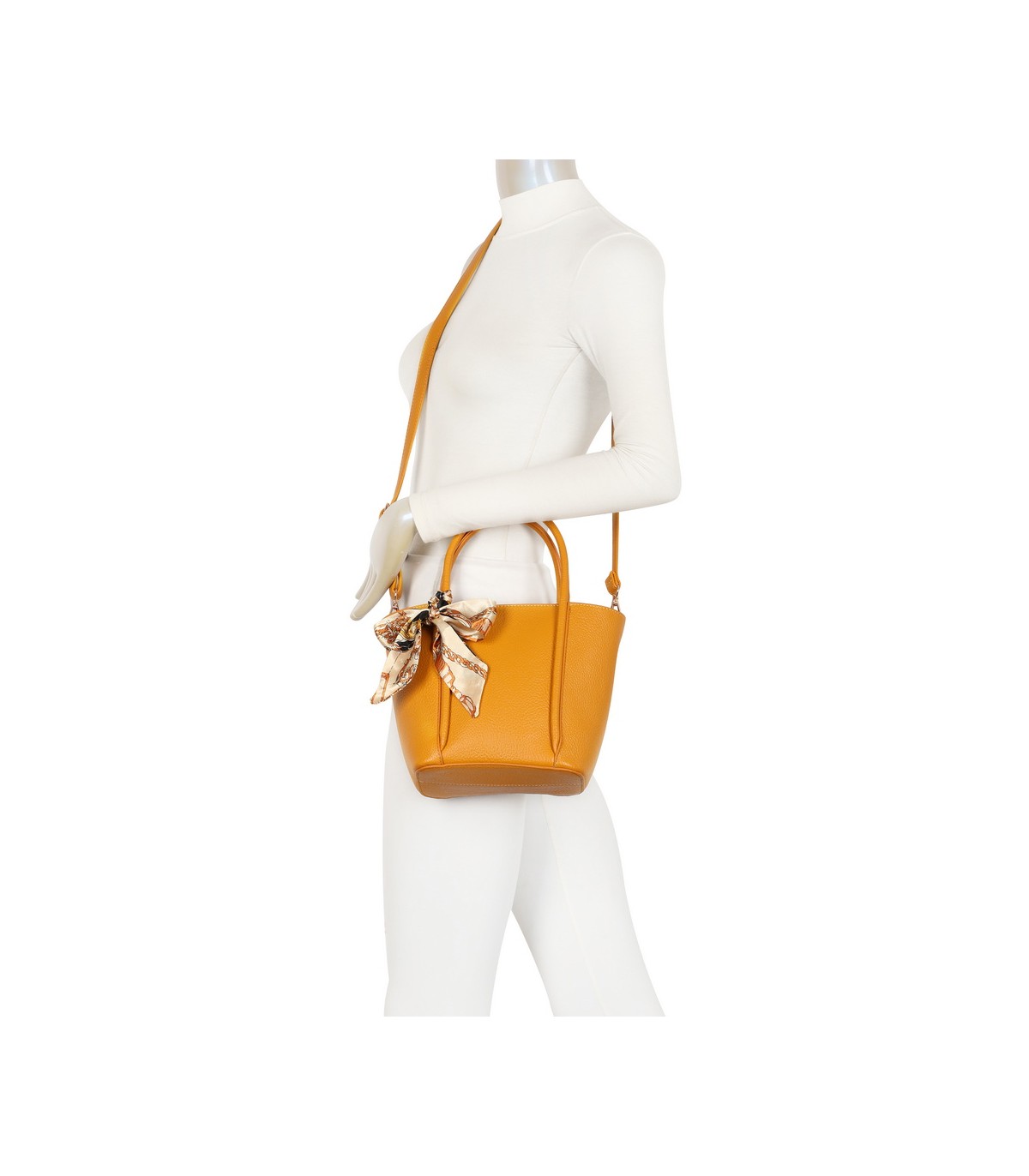 T11863 - Bolso con pañuelo y neceser compartimento amplio con bandolerea