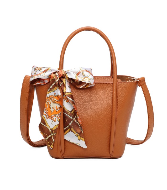 T11863 - Bolso con pañuelo y neceser compartimento amplio con bandolerea