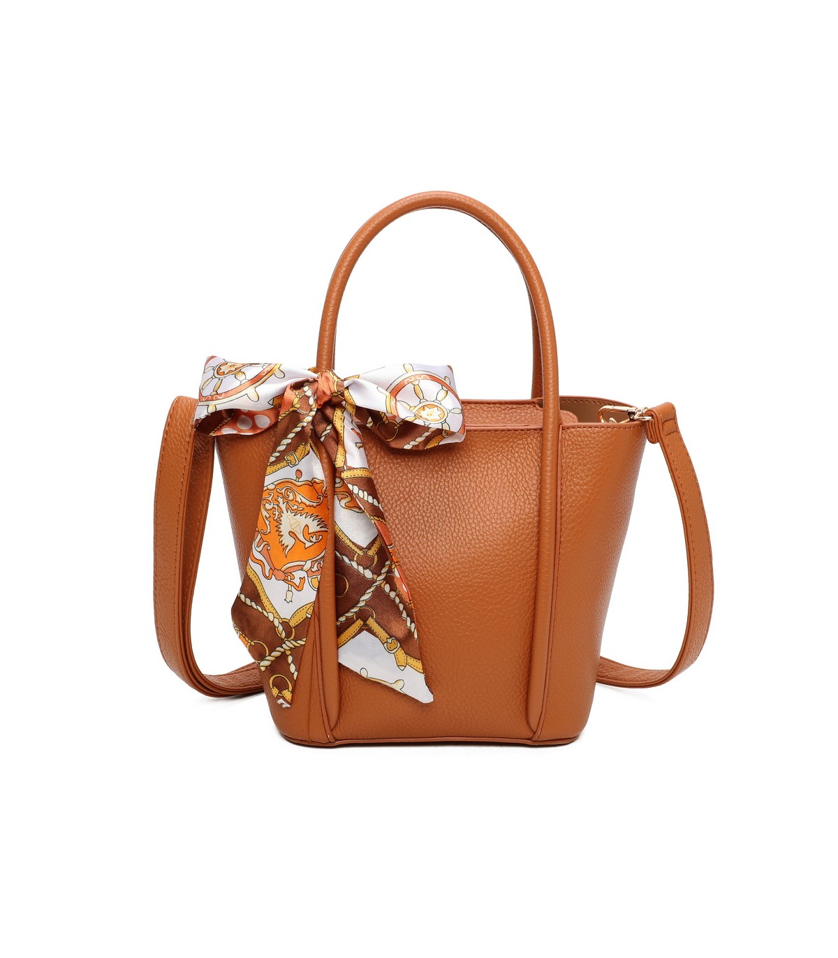 T11863 - Bolso con pañuelo y neceser compartimento amplio con bandolerea
