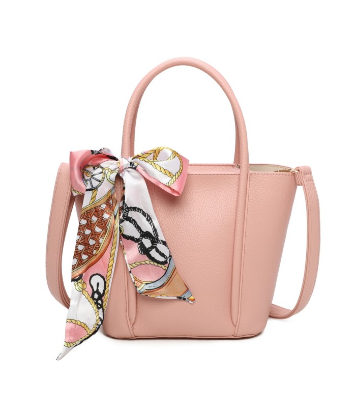 T11863 - Bolso con pañuelo y neceser compartimento amplio con bandolerea