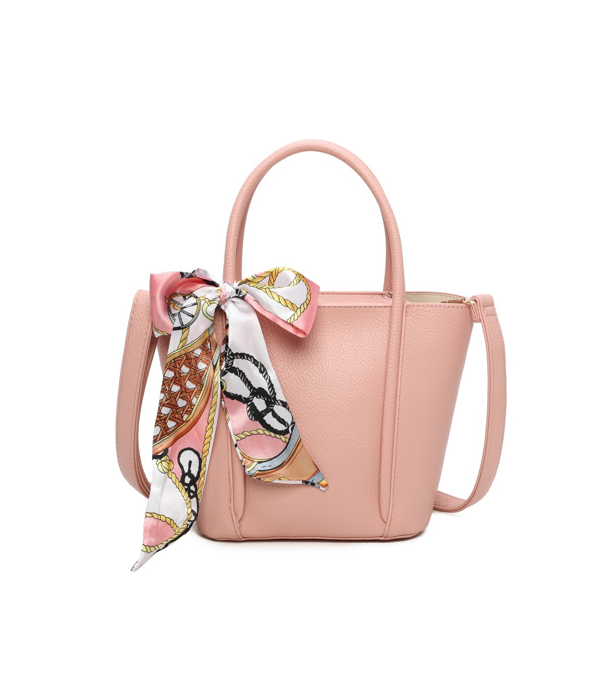 T11863 - Bolso con pañuelo y neceser compartimento amplio con bandolerea