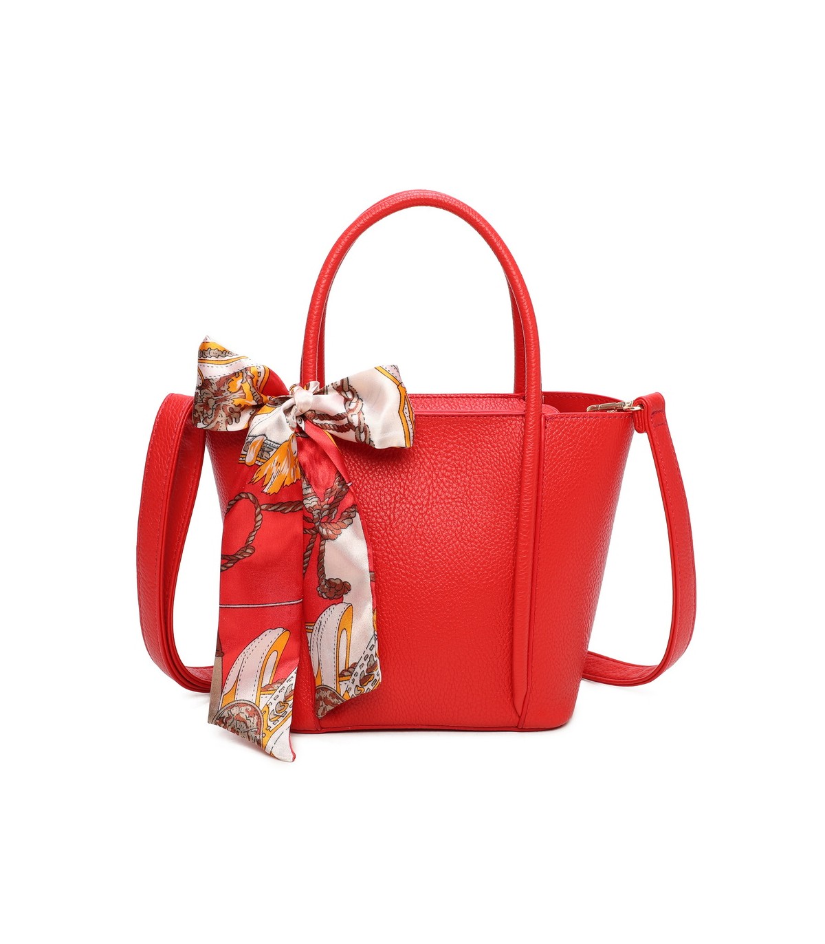 T11863 - Bolso con pañuelo y neceser compartimento amplio con bandolerea