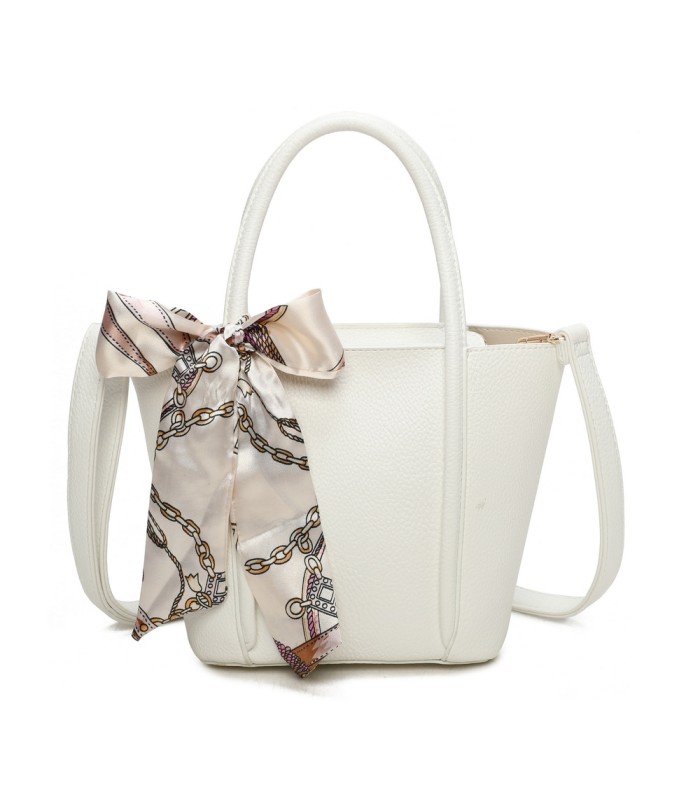 T11863 - Bolso con pañuelo y neceser compartimento amplio con bandolerea